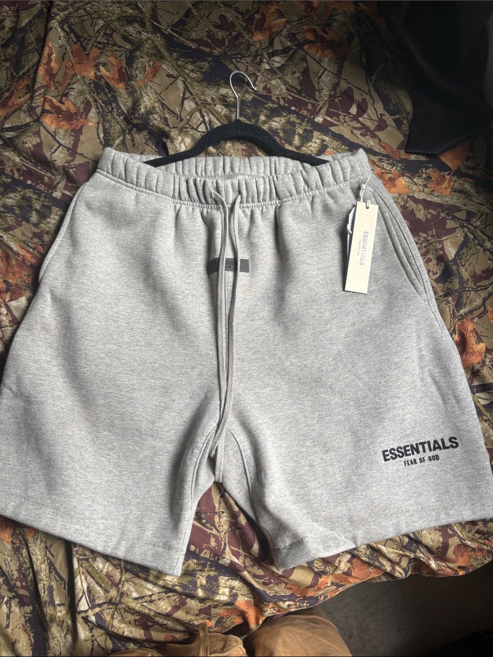 Fear of God Essentials Dark Oatmeal Shorts